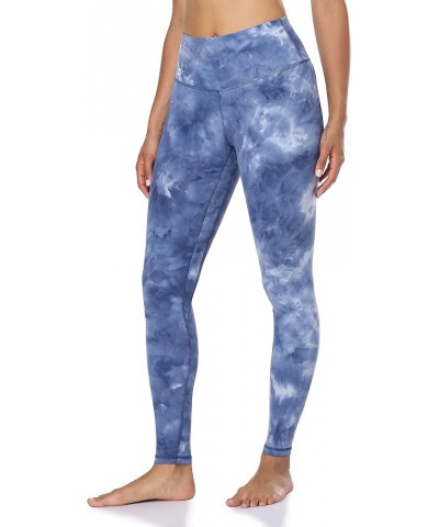 Women's Ultra Soft High Waisted Seamless Leggings Tummy Control Yoga Pants Blue Tie Dye $15.50 Leggings