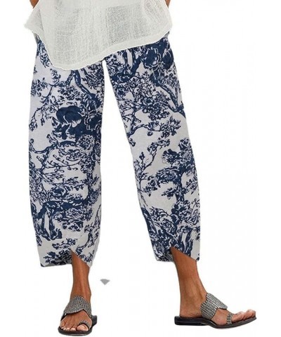 Women Hawaii Linen Capris Pants Wide Leg Relax Fit Palazzo Pants Summer Casual Sweatpants Trousers Boho Outfits Beige 2 $6.35...