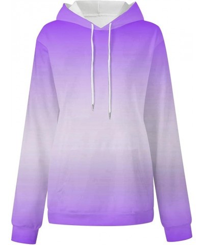 Women's Oversized Hoodies Casual Gradient Print Long Sleeve Sweatshirts Pullover Fall Fashion Clothes Outfits 05-purple $11.3...