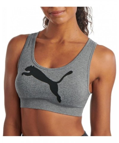 Women's Seamless Sports Bra Big Cat Medium Heather Grey $13.28 Lingerie