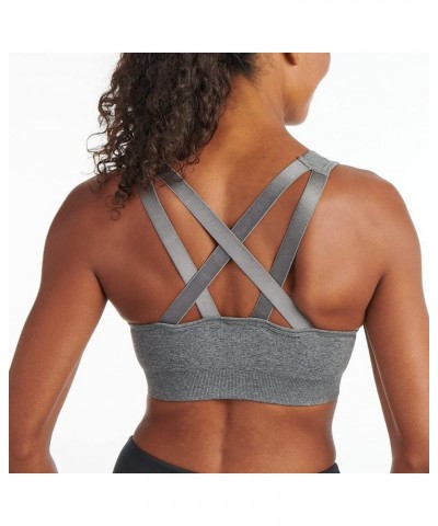 Women's Seamless Sports Bra Big Cat Medium Heather Grey $13.28 Lingerie