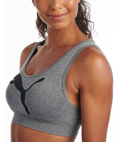 Women's Seamless Sports Bra Big Cat Medium Heather Grey $13.28 Lingerie