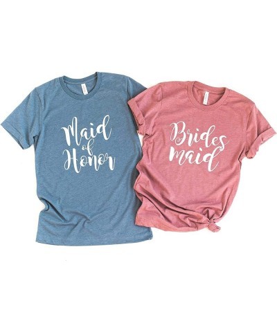 Maid of Honor Shirt. Wedding Party Shirt. Unisex T-Shirts. Bachelorette Party Shirts. Heather Slate $11.61 T-Shirts