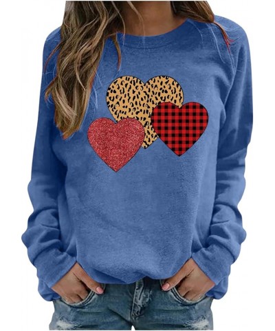 Valentines Shirts for Women 2024 Long Sleeve Love Graphic Sweatshirts Casual Dressy Crewneck Cute Tops Valentine Sweater G Bl...