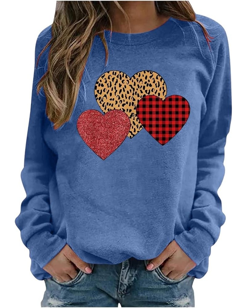 Valentines Shirts for Women 2024 Long Sleeve Love Graphic Sweatshirts Casual Dressy Crewneck Cute Tops Valentine Sweater G Bl...