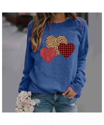 Valentines Shirts for Women 2024 Long Sleeve Love Graphic Sweatshirts Casual Dressy Crewneck Cute Tops Valentine Sweater G Bl...