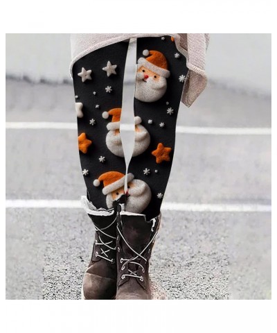 Christmas Leggings for Women 2023 Xmas 3D Graphic Print Tights Winter Fleece Lined Legging High Waisted Yoga Pants A10,black ...