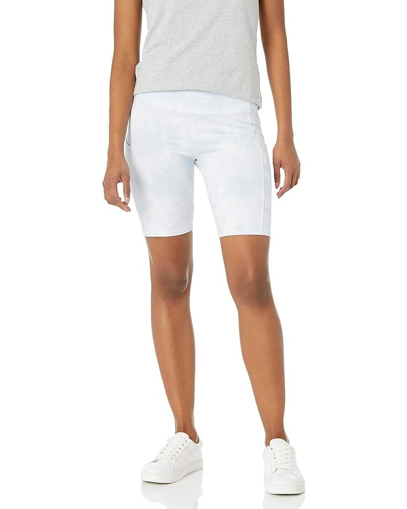 Women's Bike Short, Regular and Plus Size Light Blue/White $14.58 Activewear