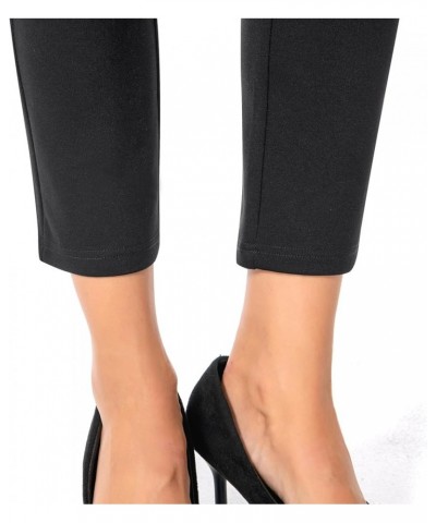 Women's Business Causal Slim Ponte Pull On Ankle Pants Black $15.17 Pants