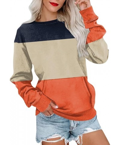 Women's Long Sleeve Sweatshirt Casual Crewneck Loose Fit Pollover Hoodie Fleece Fall Tops, S-3XL D-light Blue $10.03 Hoodies ...