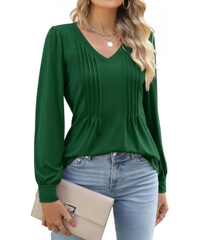 Womens Tops Dressy Casual Summer Flutter Sleeve T-Shirts Ruffle Short Sleeve Loose V Neck Tunic Tops C-green $11.00 Tops