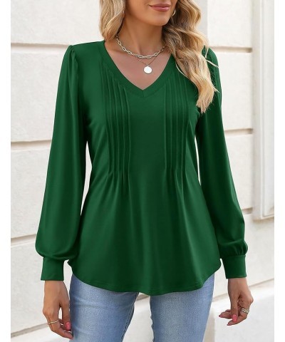 Womens Tops Dressy Casual Summer Flutter Sleeve T-Shirts Ruffle Short Sleeve Loose V Neck Tunic Tops C-green $11.00 Tops