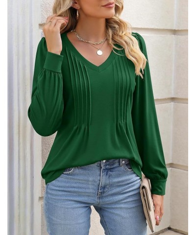 Womens Tops Dressy Casual Summer Flutter Sleeve T-Shirts Ruffle Short Sleeve Loose V Neck Tunic Tops C-green $11.00 Tops