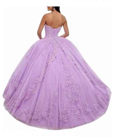 Tulle Quinceanera Dresses Laces Applique Ball Gown with Sleeve Sweetheart Prom Dress Sweet 16 Dress Turquoise $45.15 Dresses