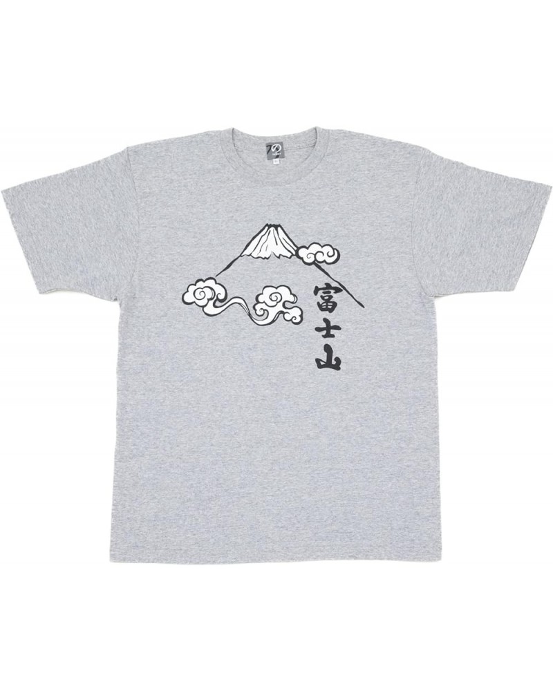 Japanese Kanji T-Shirts Short Sleeves (JAPANORAMA) 100% Cotton, Loose Size Unisex Graphic Tee T Shirt Men Women Mt.fuji / Gra...