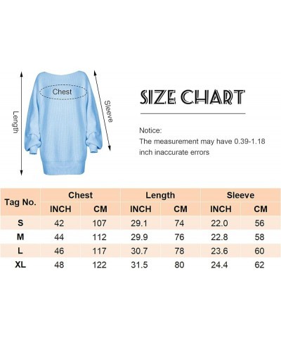 Womens Sweater Dress Casual Long Sleeve Pullover Dresses Off Shoulder Chunky Sweater Dress Jumper Oversized Dress Blue-dress ...