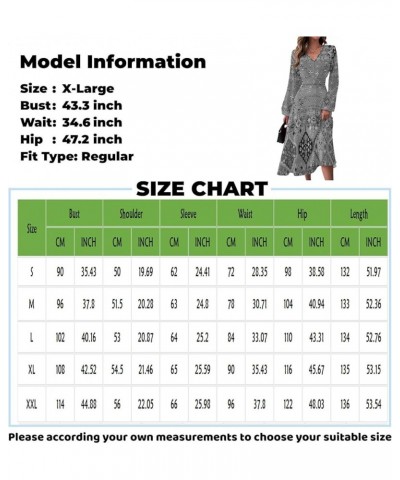 Spring Dresses for Women 2024 New Years Eve V-Neck Long Sleeve Gradient Plus Size Dresses for Curvy Formal Trendy D-mint Gree...