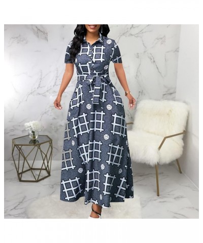 Womens Maxi Dresses Long Sleeve Floral Printed Casual V Neck Loose Party Dress Fall Gray11067 $19.74 Dresses