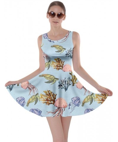 Womens Rick Morty Meeseeks Destroy Mooncake Final Space Mrs Frizzle Space Skater Dress, XS-5XL Frizzle Marine Life $17.22 Dre...