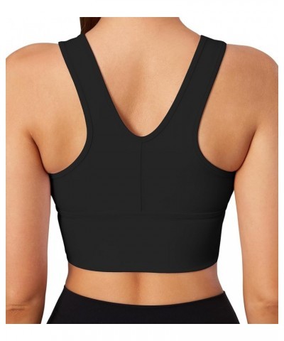 Women's Removable Padded Sports Bras Yoga Tank Tops Fitness Workout Running Racerback Bras Black $12.74 Lingerie