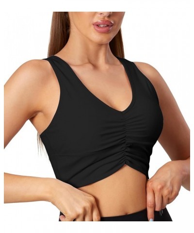 Women's Removable Padded Sports Bras Yoga Tank Tops Fitness Workout Running Racerback Bras Black $12.74 Lingerie