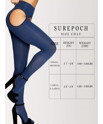 Suspender Tights for Women Plus Size Garter Belt White Control Top Pantyhose Navy Blue Two Pairs $8.24 Socks