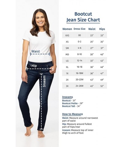 Womens Stretch Jeans - Bootcut Jeans for Women Regular Cool Blue $24.59 Jeans