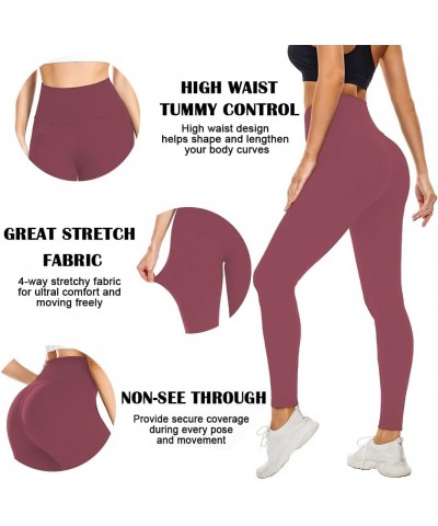 Soft Leggings for Women - High Waisted Tummy Control No See Through Workout Yoga Pants Pink Small-Medium $8.81 Pants