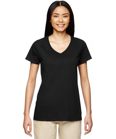 G5V00L Ladies V-Neck Tee Black $7.45 T-Shirts