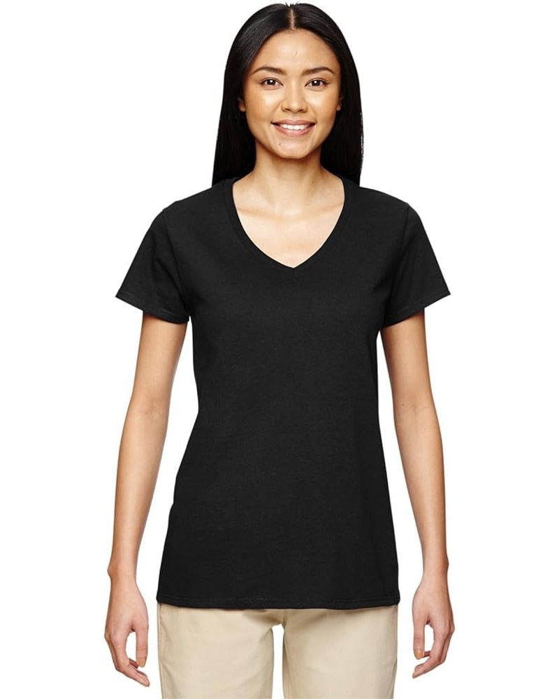 G5V00L Ladies V-Neck Tee Black $7.45 T-Shirts