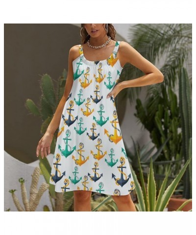 Womens Summer Dress 3D Printed Slings Beach Party Loose Skirt Casual Sundresses Pattern 389 $14.99 Dresses