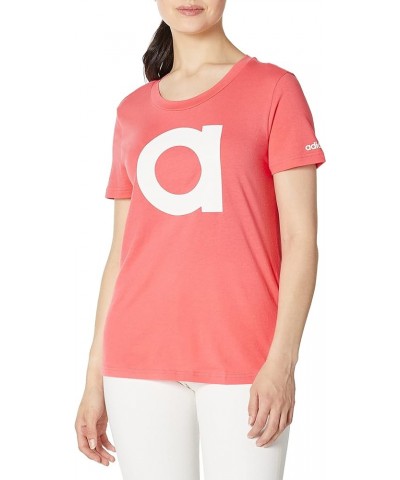 Women's Essentials Brand Tee Prism Pink/White $10.87 Activewear