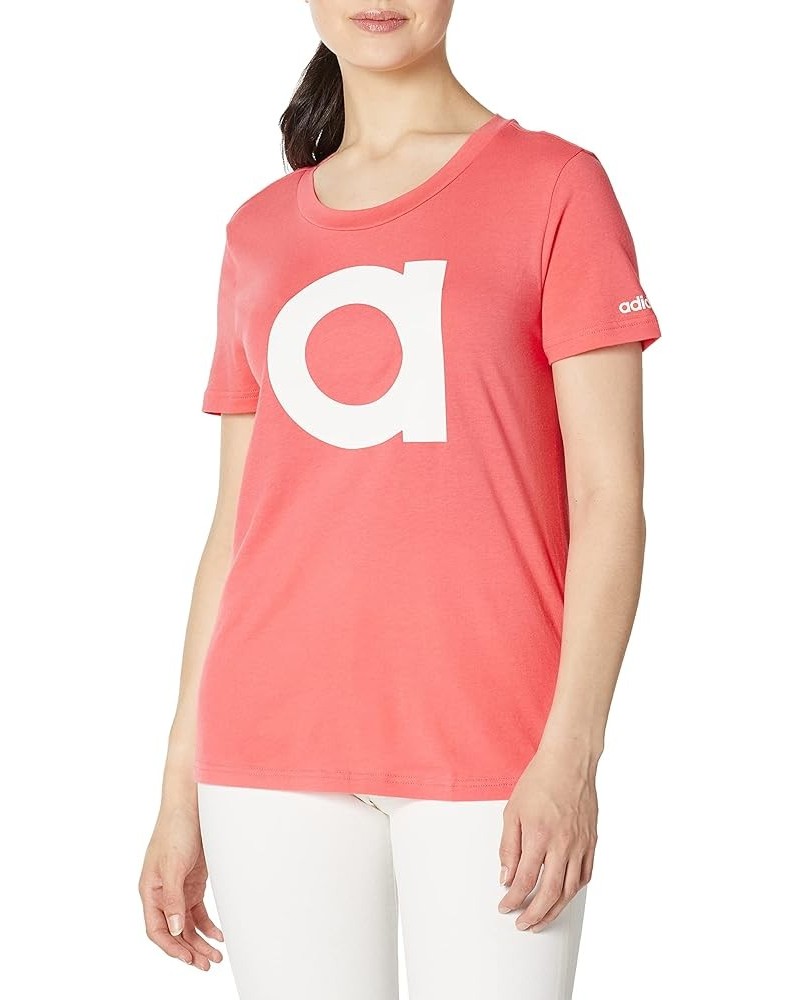 Women's Essentials Brand Tee Prism Pink/White $10.87 Activewear