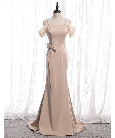 Long Prom Dress Satin Formal Dresses for Women Evening Dresses Party Gowns Spaghetti Strap Ocean Blue $36.12 Dresses