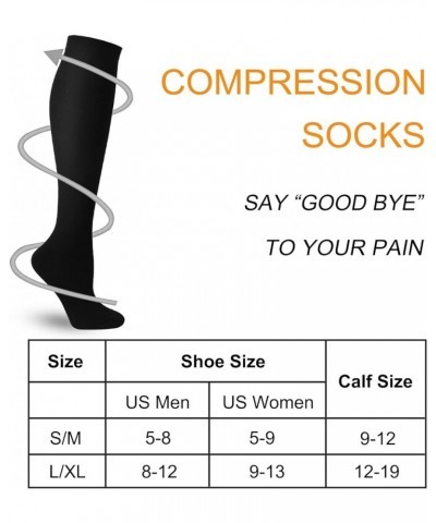 7 Pairs Copper Compression Socks for Men Women 20-30 mmHg Knee High Stockings Multicoloured 2 $13.74 Activewear