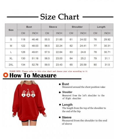 Valentines Casual Loose Long Sleeve Sweatshirt for Women, Trendy New Heart Print Pullover Laidies Crewneck Tops for Holiday O...