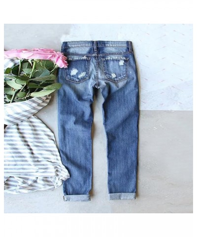 Shamrock Jeans for Women Destroyed Washed Straight Leg Jeans Patch Hole Distressed Trousers St Patrick's Day Denim Pants Z02-...