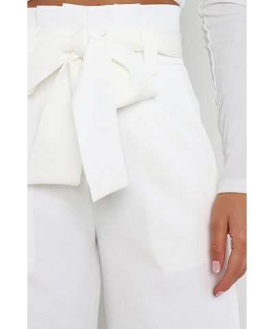 Women's Wide Leg Pants High Elastic Waisted in The Back Business Work Trousers Long Straight Suit Pants Off-white $13.76 Acti...