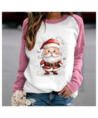 Christmas Shirts for Women Plus Size Crewneck Pullovers Cute Xmas Print Sweatshirts Casual Long Sleeve Tunic Blouses 02_chris...