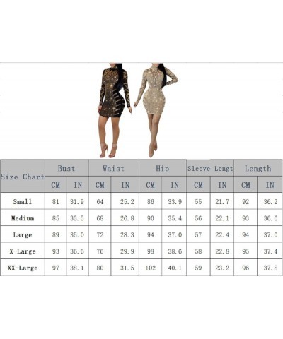 Women Long Sleeve Birthday Dresses Sexy hot Diamond Process Sexy Dress Party Club Night Dress… Apricot 5 $30.77 Dresses