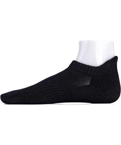 8 Pairs Ankle Performance Athletic Running Socks Low Cut Sports Tab Socks for Women and Men Black+grey $8.40 Activewear