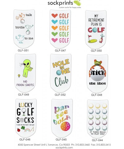 Funny Golf Socks with Text - Great gifts for Golf Lover - Funny Novelty No Show Socks for Men & Women Hole in One Club $8.00 ...