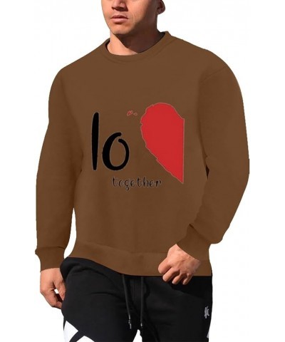 Women's 2024 Valentine's Day Sweatshirt Cute Heart Shaped Printed Pullover Crewneck Long Sleeved Loose Pleated Tops E-gold $9...