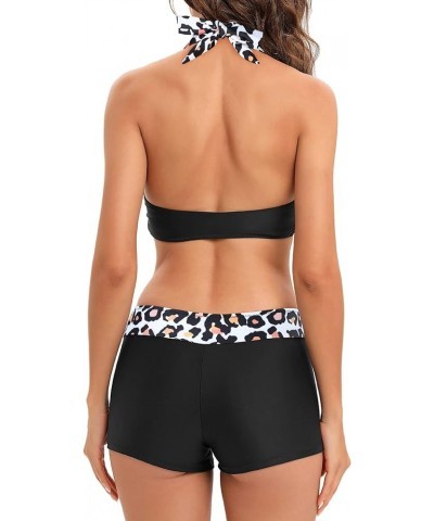 Women Two Piece Swimsuit Athletic Bathing Suits for Women Ruffled Tummy Control High Waisted Swimsuits C Leopard $17.99 Swims...