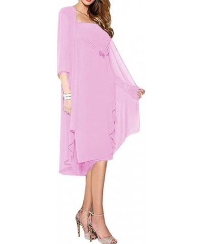 Mother of The Bride Dresses with Jacket Mother of The Groom Dresses Chiffon Formal Dresses for Women Evening Gowns Pink $30.3...