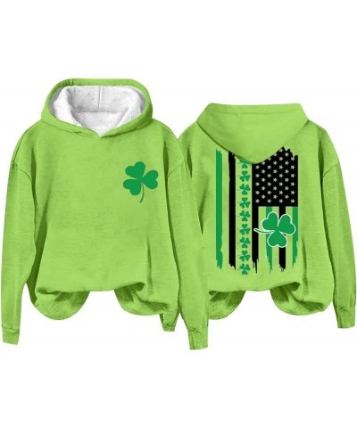 Shenanigator Hoodie Shenanigans Sweatshirt St Patricks Day Shirt Women Funny Lucky Shamrock Sweatshirts for Women Z1-green $1...