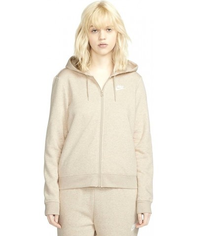 womens Sportswear Fleece Full-Zip Hoodie Rattan/Heather/White $42.50 Activewear