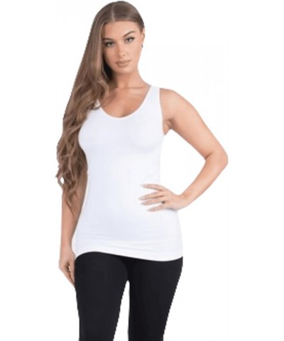 Womens Seamless Reversible Tank Top White $14.83 Tanks