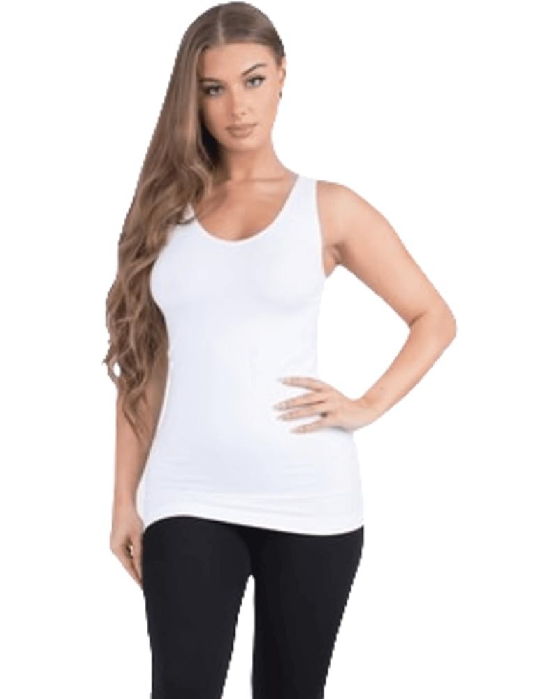 Womens Seamless Reversible Tank Top White $14.83 Tanks