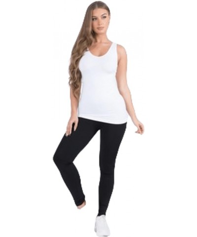 Womens Seamless Reversible Tank Top White $14.83 Tanks